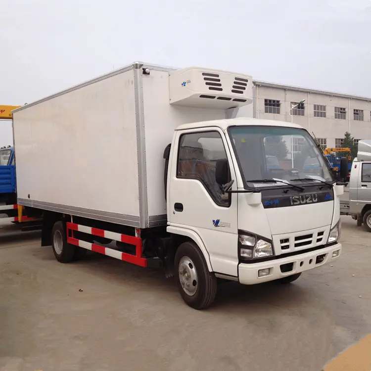 2023 venda quente usado ISUZU geladeira van caminhão para carne e peixe baixo preço