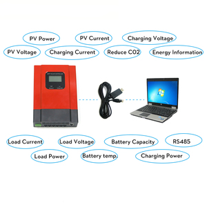 MPPT REGOLATORE di Carica Solare Display del Controller LCD con RS485 Software per PC Mobile di WIFI APP Monitor 12V24V36V48V Auto 20A 40A 60A - Product Image 5