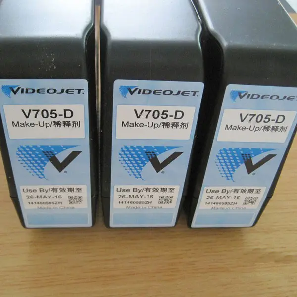 Di alta qualità 750 ml MEK solvente/make up fluido cartuccia V705-D per videojet codifica stampante 1000 series