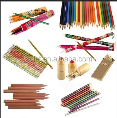 Vendita calda natual promozione matita di legno, jumbo matita di colore, matita di colore legno set