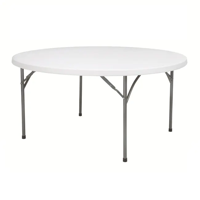 5ft table ronde 180cm moulé en plastique extérieur pliant banquet table ronde pour 8 personnes 10 chaises tables de fête