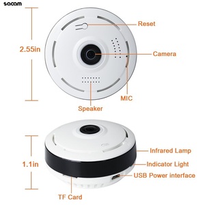 Cámara IP panorámica de ojo de pez de 2MP y 360 grados, cámara de seguridad P2P, infrarroja, inalámbrica, visión nocturna, IPC360, WiFi - Product Image 3