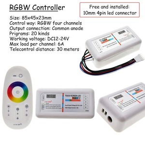 DC 12V 24V RGBW LED Controller 2.4G RF Touchscreen Fernbedienung 6A pro Kanal für RGBW LED Strip Light - Product Image 3