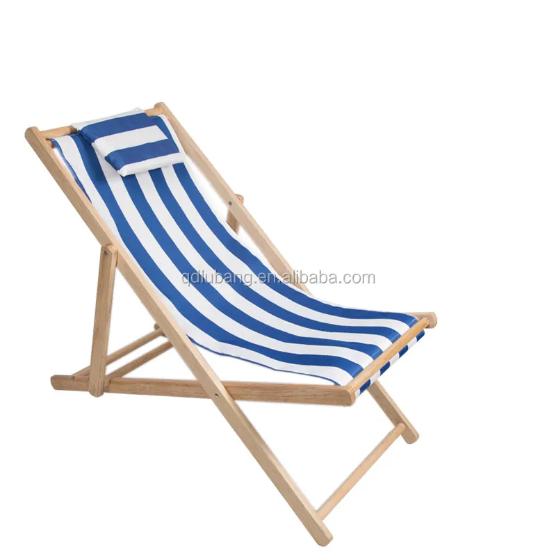 De playa al aire libre plegable de la cubierta de madera silla en venta