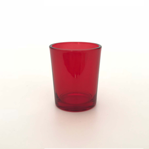 2.5 OZ kırmızı boyalı cam mum kavanoz, renkli gözlük, özelleştirilmiş cam mum tutucu