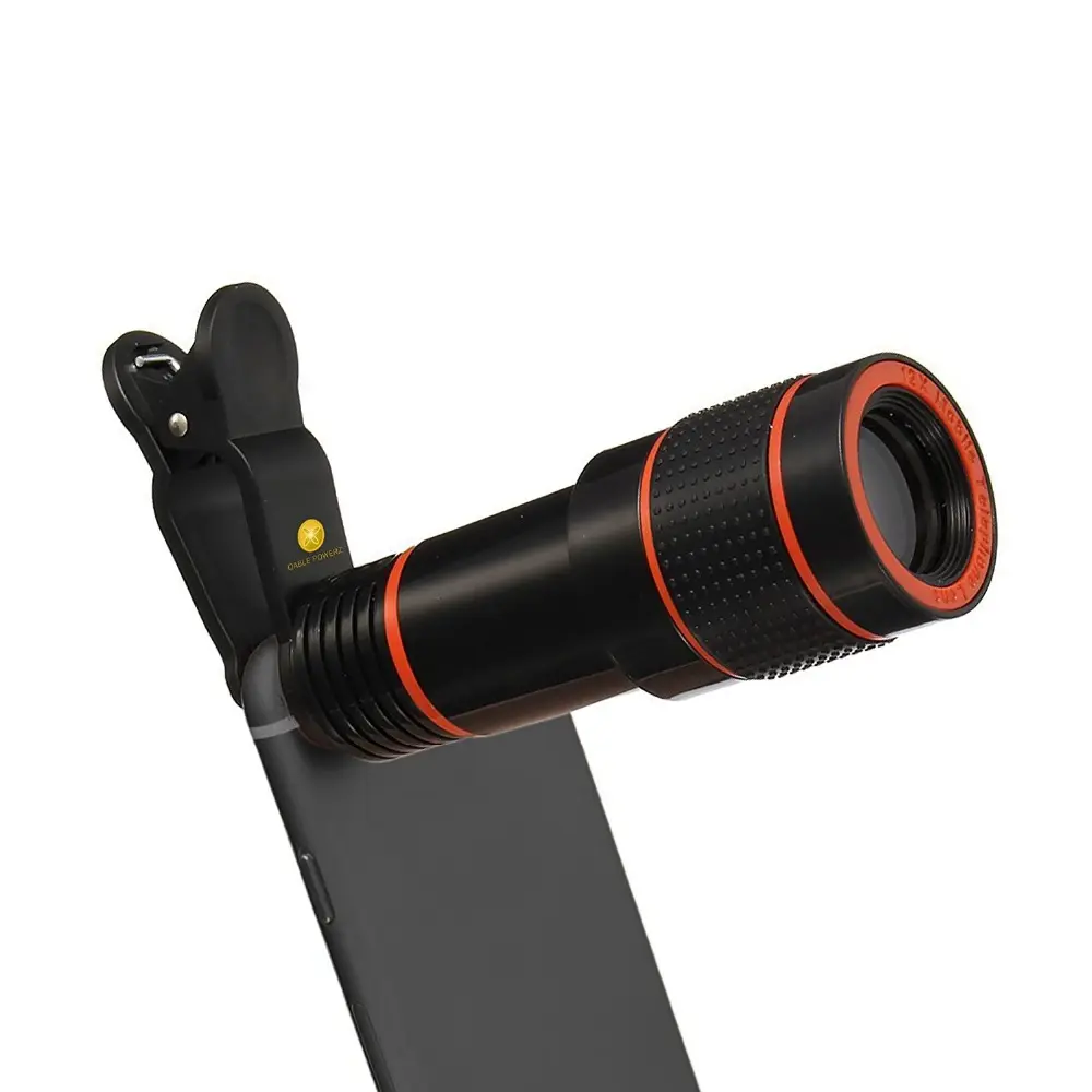 고급 12X 범용 광학 줌 렌즈 초점 망원경 클립 카메라 렌즈