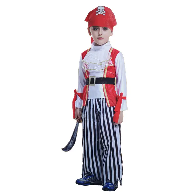 Preço de fábrica halloween crianças simples cosplay fantasia pirata para menino