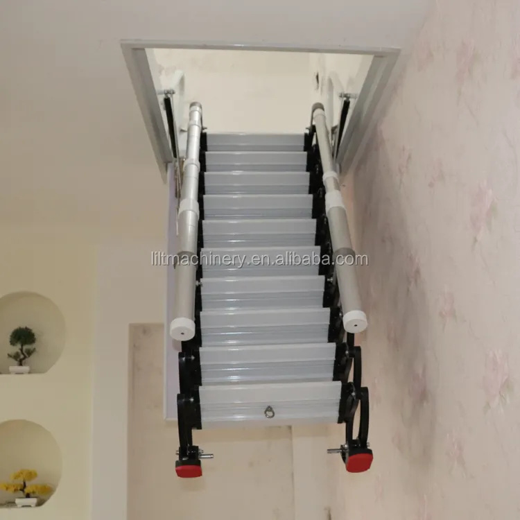2017 telescópica retrátil sótão escada escada de alumínio do agregado familiar