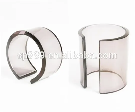 Factory gray acrylic cuffs clear lucite bangles plastic resin bracelet