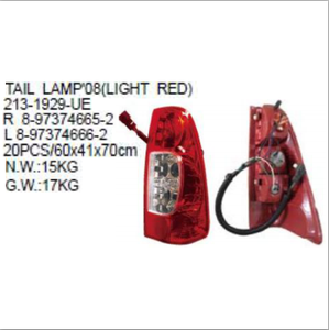 OEM 213-1929-UE L 8-97374665-2 R 8-97374666-2 for ISUZU D-MAX 2002-2011 AUTO CAR TAIL LAMP'08(LIGHT RED) - Product Image 1