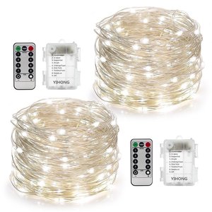 Jardín/vacaciones/decoración Mini luces de la batería de 12v de plata de alambre de cobre Alambre de luz LED de cadena