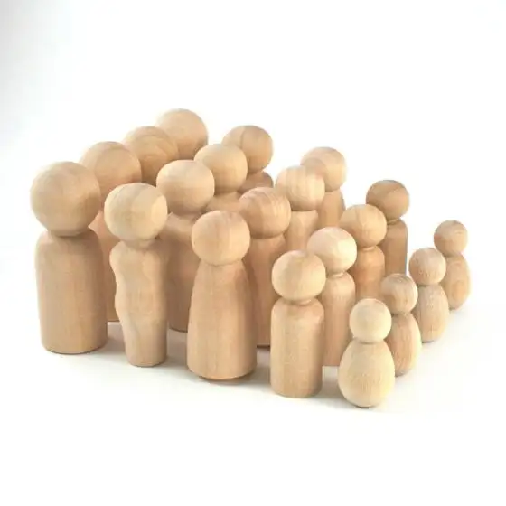 Poupées en bois non peintes naturelles, 1 pièce, prix bon marché, diy, personnages de piquet, bon marché