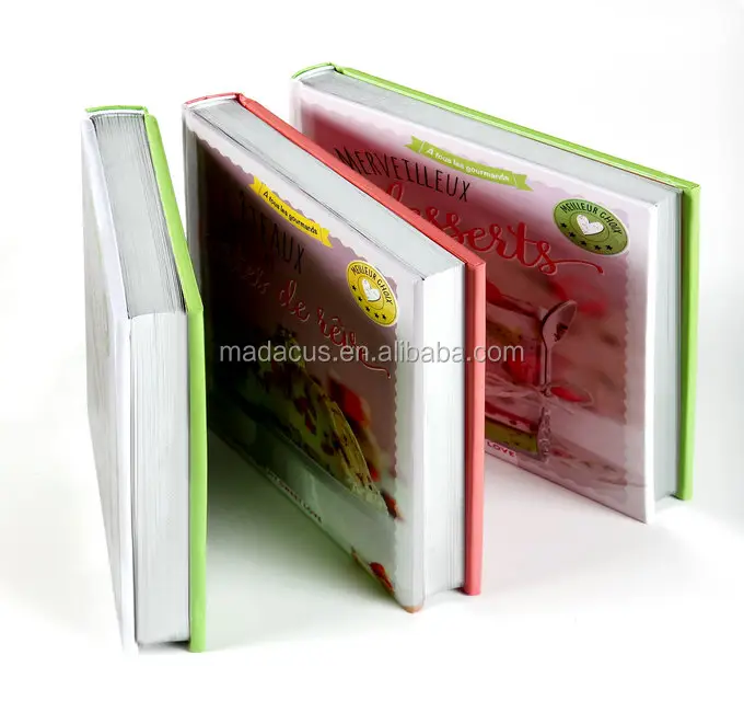 Servizio di progettazione e stampa di libri di cucina di ricette del menu del ristorante con copertina rigida di lusso personalizzata