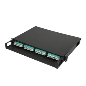 Montaje en estante de alta calidad, Panel de parche de fibra MPO, 1U, 96 núcleos, 24 puertos, OM3, LC - Product Image 5