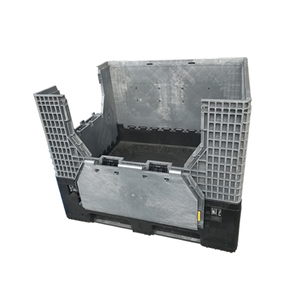 Heavy duty uso di industria Pallet In Plastica Scatole di Plastica Pieghevole Bidoni Pieghevole All'ingrosso Contenitore con Coperchio