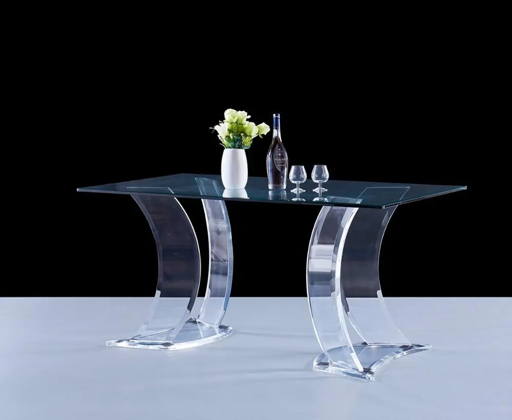 Mesa de centro de té acrílica, consola de comedor para boda, 2021