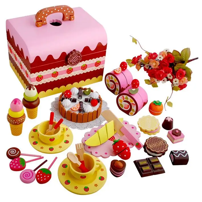 Meubles pour enfants jouets en bois jouet chocolat musical luxe anniversaire gâteau décoration jouets