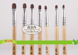 Boqian Simple and Durable Wood Handle <strong>7</strong> <strong>Pcs</strong>/Set UV Gel Nail <strong>Brush</strong> Set - Product Image 6