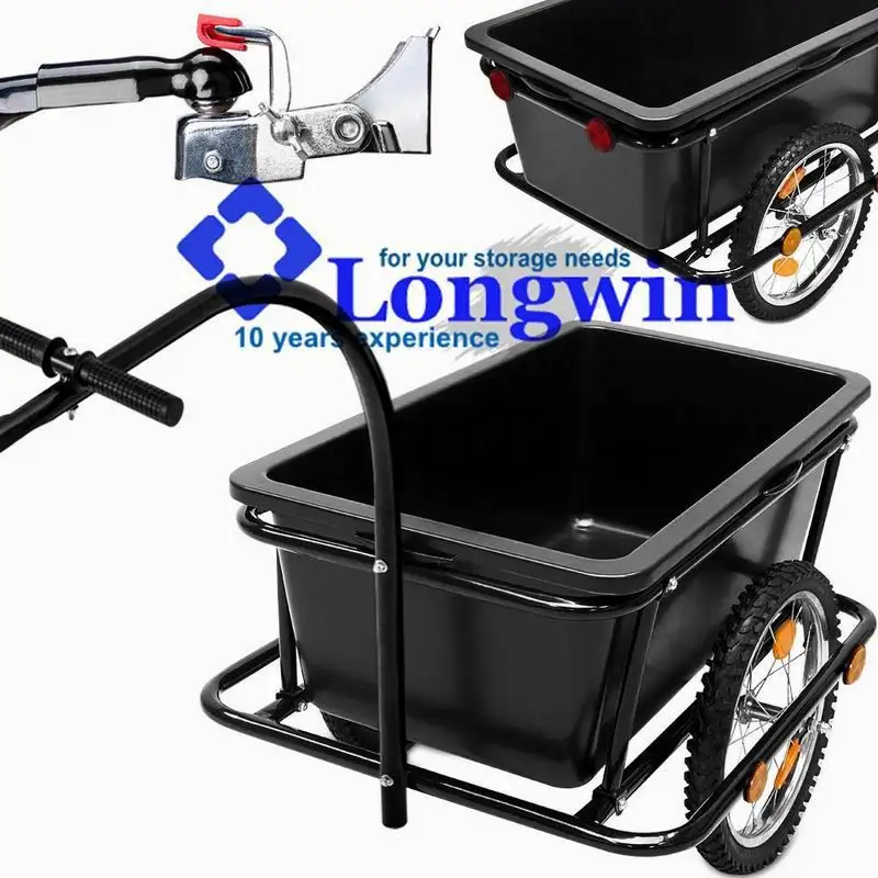 Coupling & Penumatic Tires Cargo Luggage Bicycle Handle Drawbar Bikeトレーラー