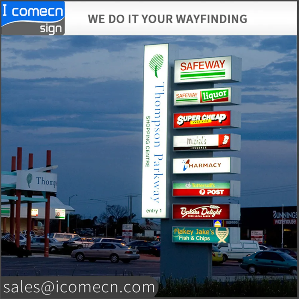 Использованные наружные цифровые знаки, продажа алюминиевых светодиодных пилоновых знаков для рекламы