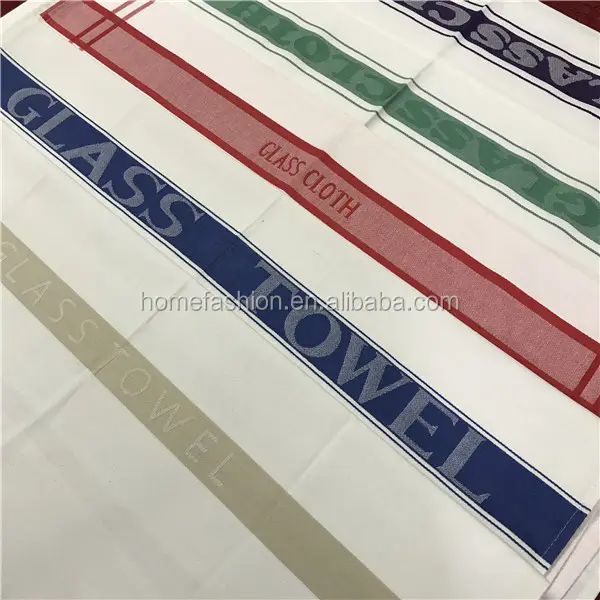 100% baumwolle striped monogramm glas tee handtuch