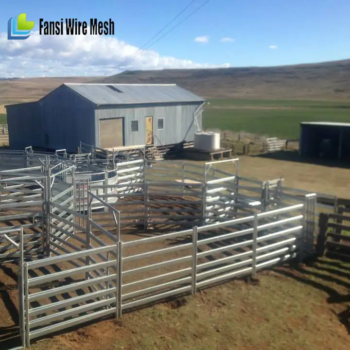 wholesale heavy duty 2.4m length cattle panels with man gate