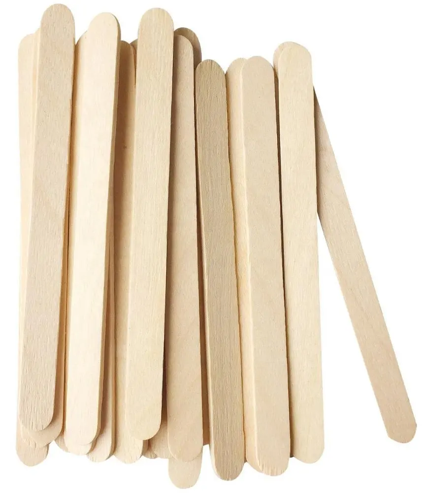 Caliente-venta 200 piezas de palos de helado Natural madera palitos para los niños DIY