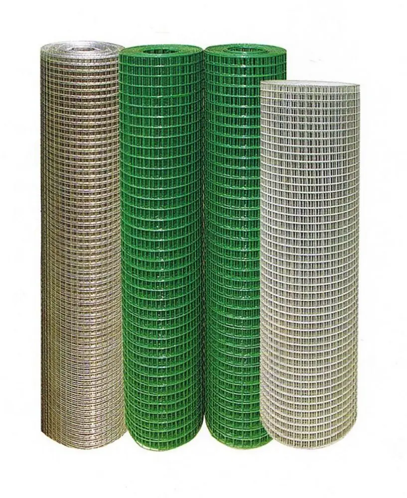 PVCコーティング亜鉛メッキ溶接ワイヤメッシュ緑色