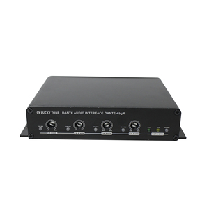New Arrivals Wall-Mount Dante <strong>Audio</strong> Transmitter with 4 in 4 Out Interfaces, <strong>Microphone</strong>/ AUX <strong>Input</strong> for Audinate System - Product Image 1