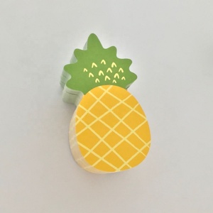 Kawaii Posticks portátil lindo divertido amarillo 3D fruta Piña en forma de nota adhesiva anotaciones Bloc de notas - Product Image 2