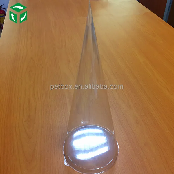A forma di cono di plastica favore fantasia trasparente scatola regalo trasparente