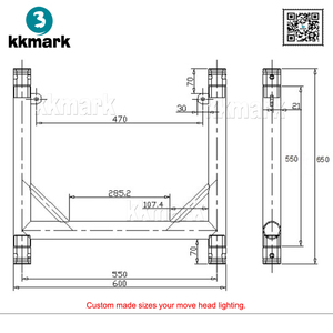 Siyah U Torm modüler kozmik kafes çerçeve DT olaylar taraflarda ışıklar için hızlı ızgara kafes - Product Image 6