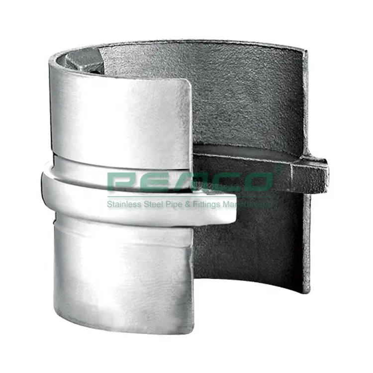 Stainless Steel Slot Pipe Joint 180 Degree Straight Tube Connector for Slotted Round Pipe Connector