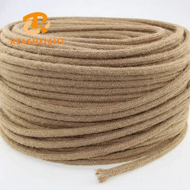 Vintage Style High Quality Electrical Hemp Rope Silk Fabric Wrap Electric Cord