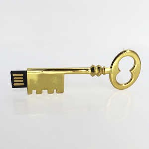 结婚礼物金色 <span class=keywords><strong>USB</strong></span> 骨架钥匙形 <span class=keywords><strong>Usb</strong></span> 闪存驱动器 8 gb 16 gb
