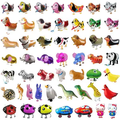 Ballons en forme d'animaux 10 pièces, ballon à hélium pour chien animal de compagnie, décorations de fête pour enfants, vente en gros