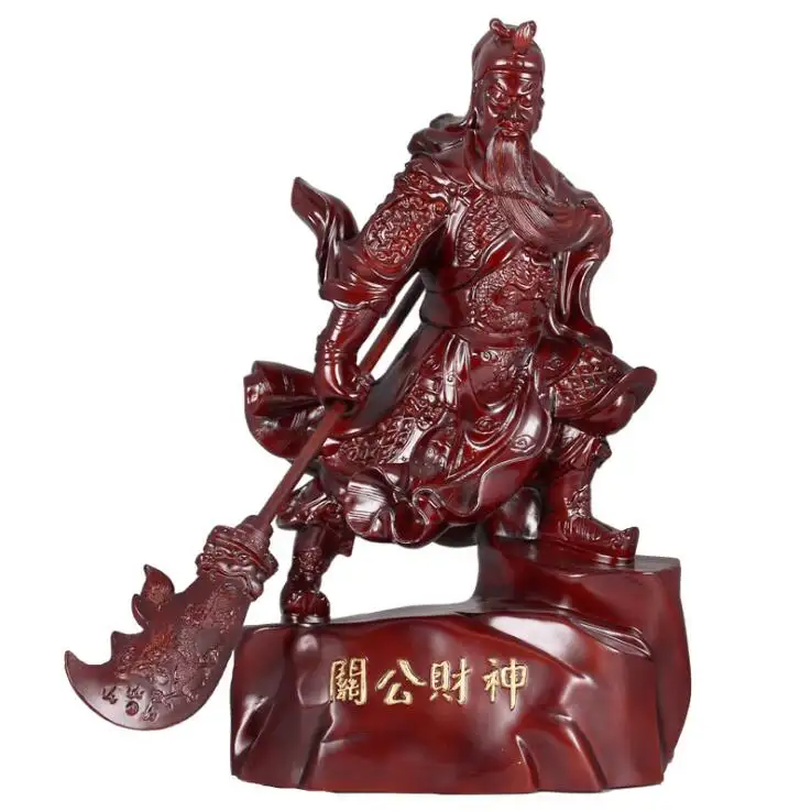 Figurine Kuan Kong Guan Yu, couleur rouge, en stock