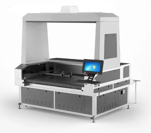2 Double Heads 1.8m Width Automatic Laser Cutting Machine For Sublimation Sportswear