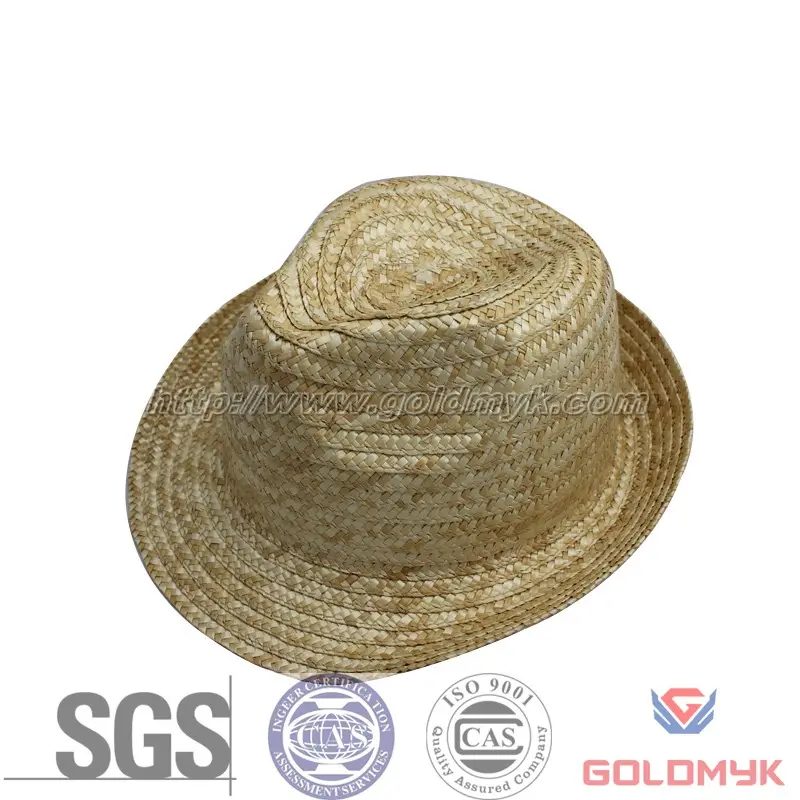 Sombrero de paja de granjero en sombrero Fedora