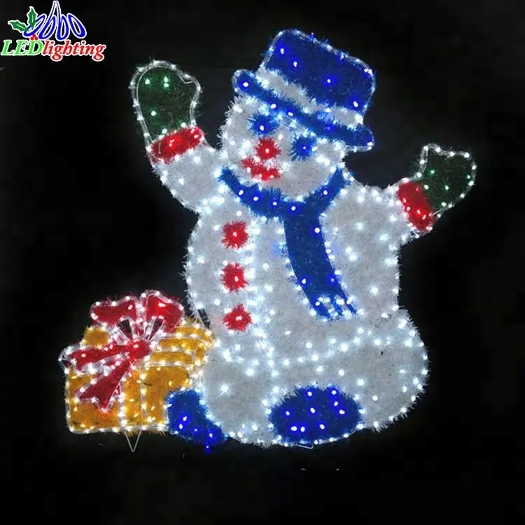 3D illuminato all'aperto decorazione impermeabile di natale IP65 decorazione di natale commerciale all'aperto 3d pupazzo di neve 10 PVC 90 come immagine