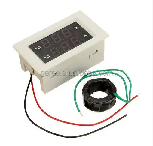 YB4835VA amperímetro Digital LCD y voltímetro Amp amperios Volt medidor de voltaje AC 60-300V 0-100A