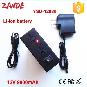 工厂供应YSD-12980 9800mAh 12伏锂离子聚合物锂12v超薄锂离子电池用于CCTV摄像机