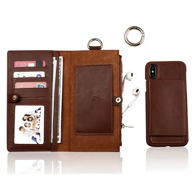 Đối với Samsung Lưu Ý 9 Wallet Trường Hợp PU Leather Lật Trường Hợp Dual Folio Khe Cắm Thẻ Tay Áo Nhà Ở Trường Hợp Bìa cho iPhone XS MAX XR