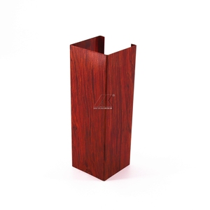 U型方形建材木纹吸顶瓦60x60铝顶棚挡板 - Product Image 1