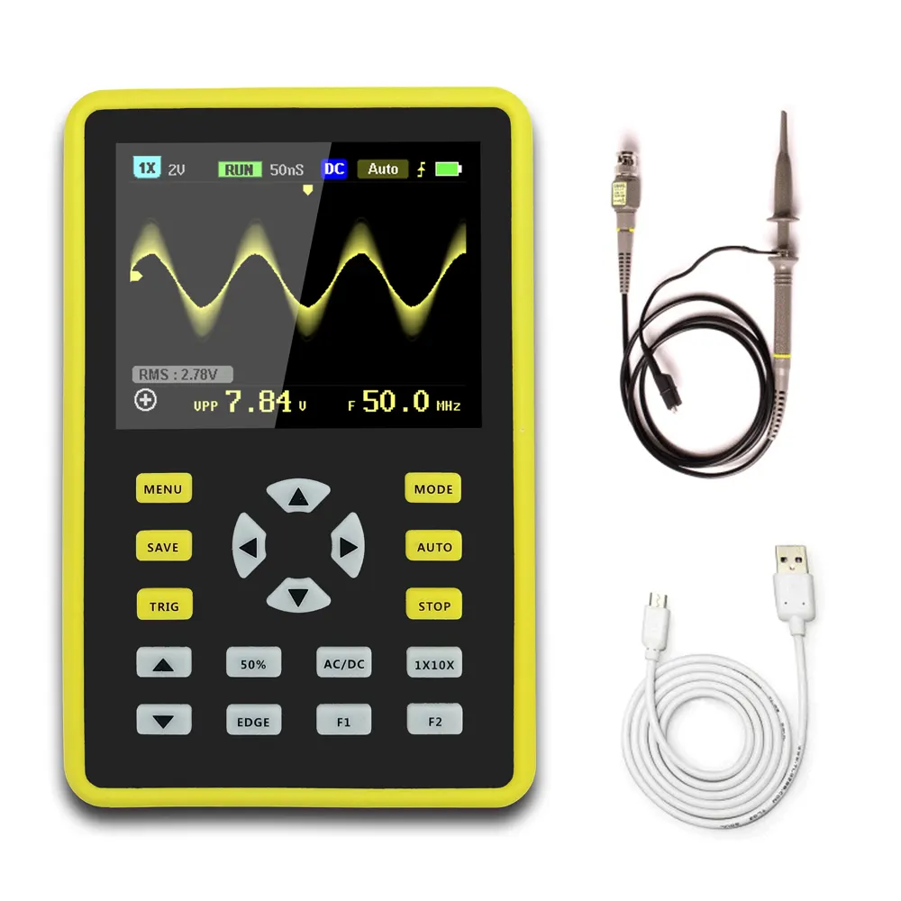 XDDZ 5012H 2.4 "LCD Tampilan Layar Handheld Portabel Digital Mini Osiloskop dengan 100MHz Bandwidth dan 500 MS/s Sampling Rate