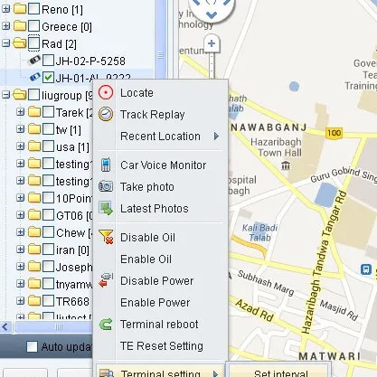 GPS de seguimiento de la plataforma de gestión de flota de sistema soporta google la tierra con ios y android app