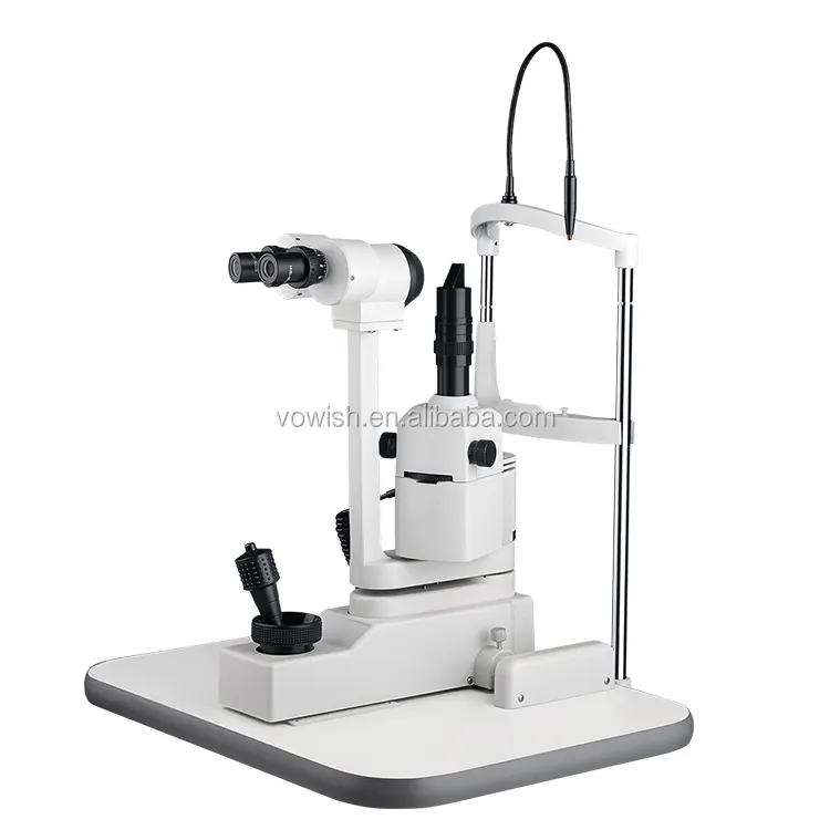 Equipamentos oftomáticos para fenda-lâmpada de microscópio SLM-2000, lâmpada de fenda montada na mesa