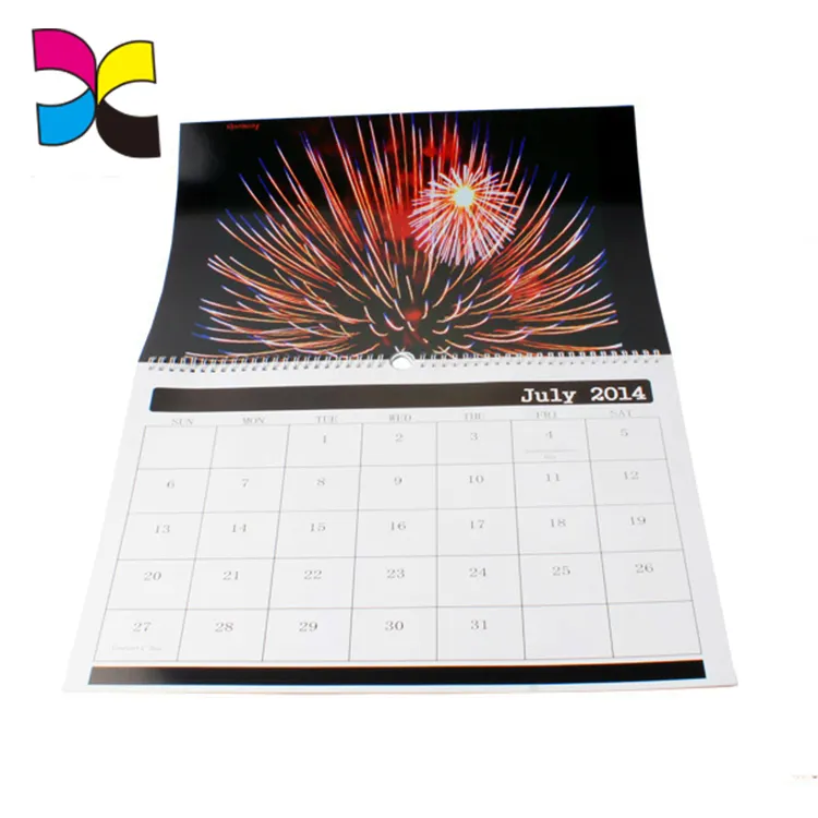 Kalender dinding meja 365 hari kalender kertas seni OEM kustom