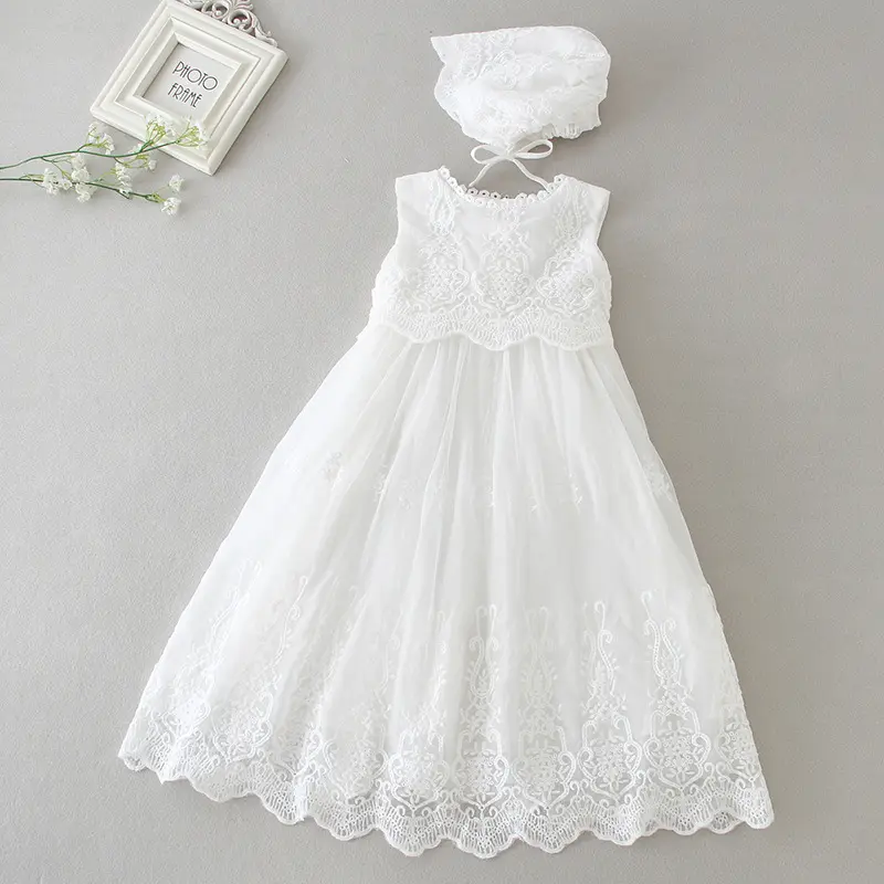 Vestido para meninas, vestido de criança, vestido branco de uma peça, vestido de festa, bonito, simples, vestido de bebê, primeiro lugar, batalhão, imperdível