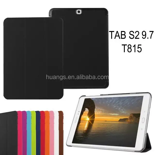 Funda Superfina de cuero para tableta samsung galaxy tab s2 9,7, carcasa de alta calidad, precio de china